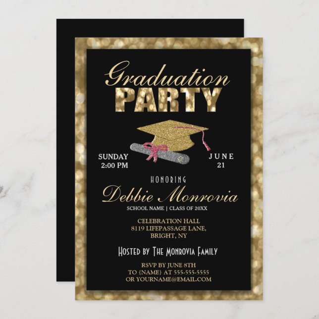 Graduation Party Invitation (Front/Back)