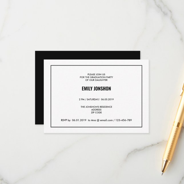 Graduation Party Invitation (Front/Back In Situ)