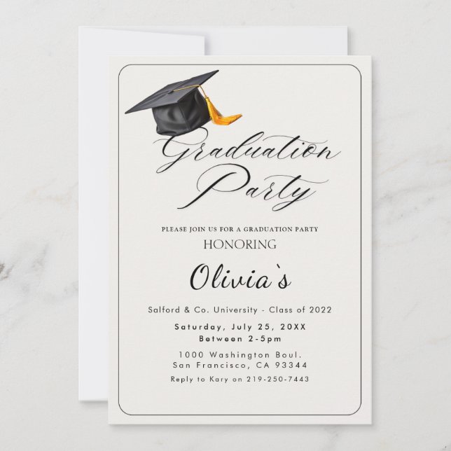 Graduation Party Invitation (Front)