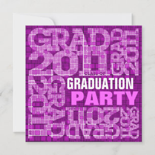 Graduation Party Invitation 2011 Mosaic Violet