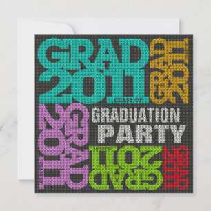 Graduation Party Invitation 2011 Multi Colour