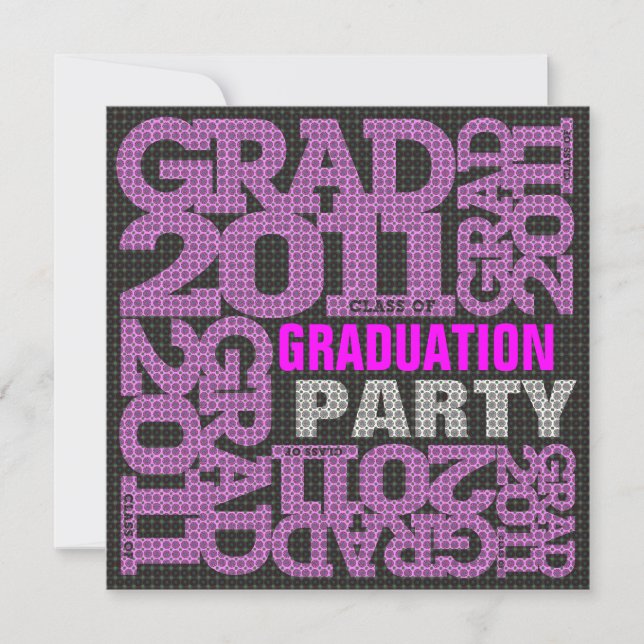Graduation Party Invitation 2011 Pink 1 (Front)