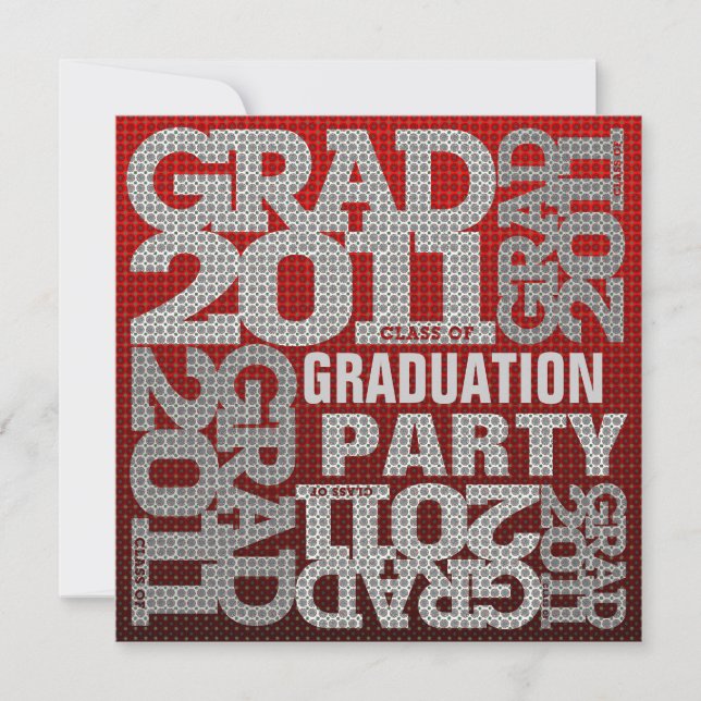 Graduation Party Invitation 2011 Red 1 (Front)