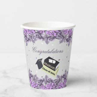 Graduation party invitation 2024 paper cups