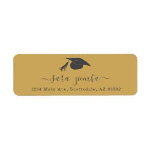 Graduation Party Invitation / Announcement Address Return Address Label