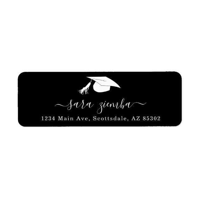 Graduation Party Invitation / Announcement Address Return Address Label (Front)