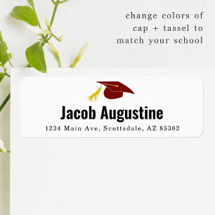 Graduation Party Invitation / Announcement Address Return Address Label