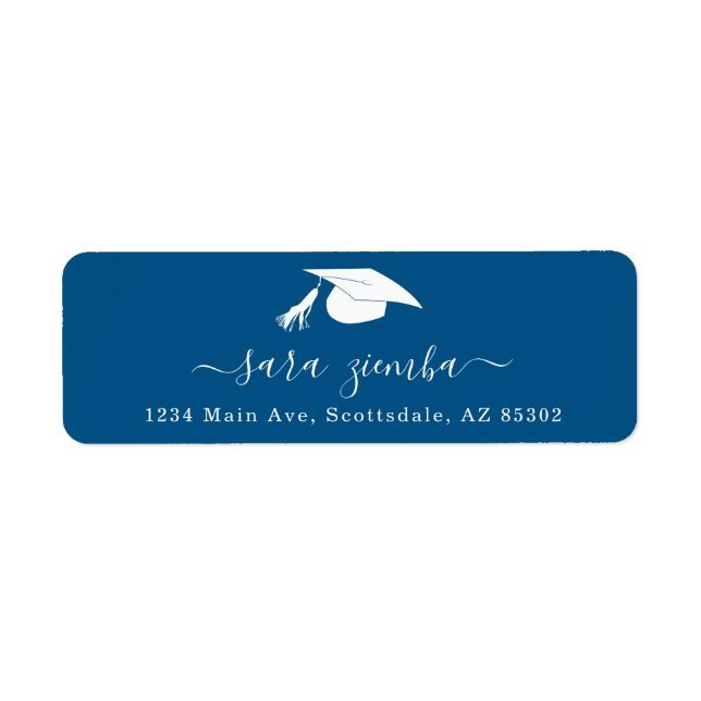 Graduation Party Invitation / Announcement Address Return Address Label (Front)