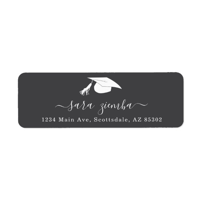 Graduation Party Invitation / Announcement Address Return Address Label (Front)