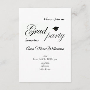 Graduation Party Invitation enclosure card