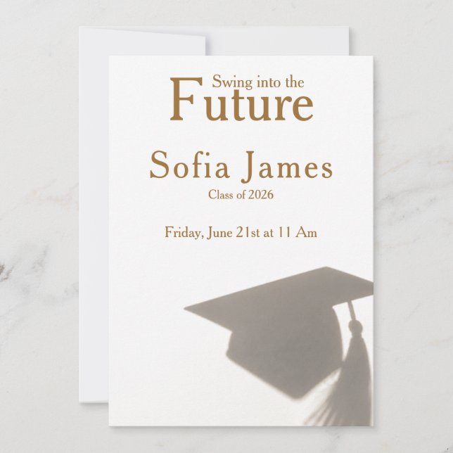 Graduation Party Invitation Golf Theme (Front)