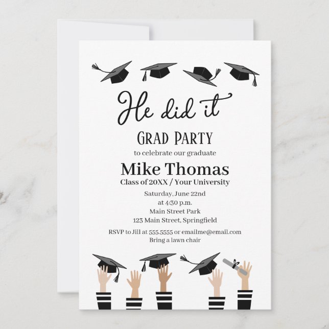 Graduation Party Invitation Grad Party (Front)