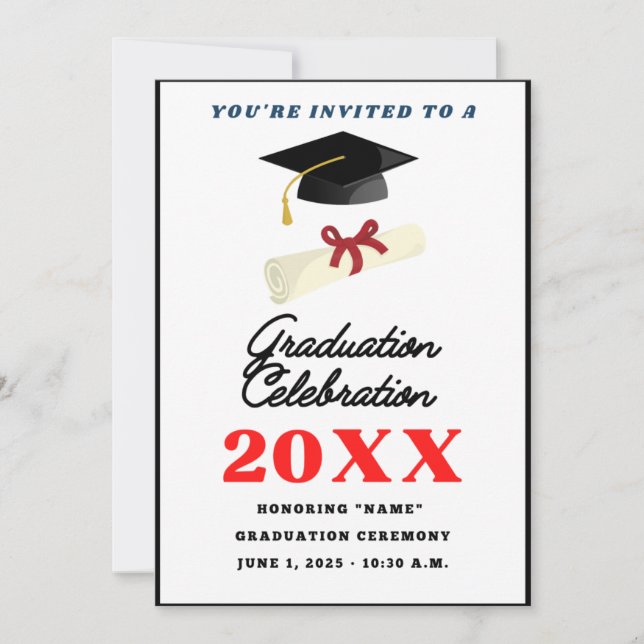 Graduation party invitation. invitation (Front)