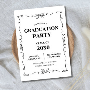 Graduation Party Invitation, Modern Graduate Party Invitation