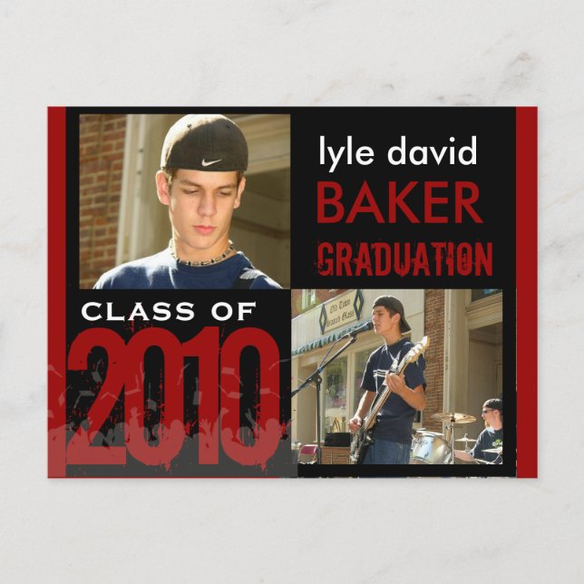 Graduation Party Invitation Postcards (Front)