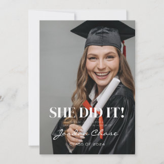 GRADUATION PARTY INVITATION SHE DID IT