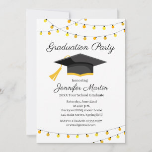 Graduation Party Invitation String of lights