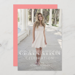 Graduation Party Invitation Trendy with Photo