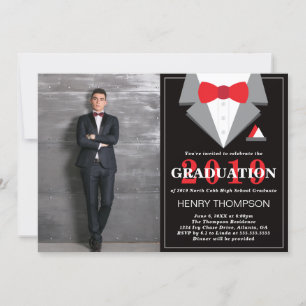 Graduation Party Invitation, Tuxedo Invitation
