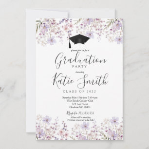 Graduation Party Invitation, Wildflower Graduation Invitation