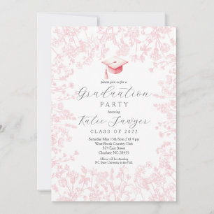 Graduation Party Invitation, Wildflower Graduation Invitation