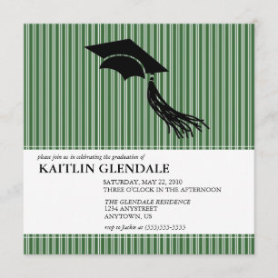 Graduation Party Invitation with Cap and Tassel