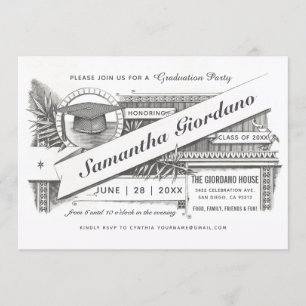 Graduation Party Invitations   Supreme Vintage