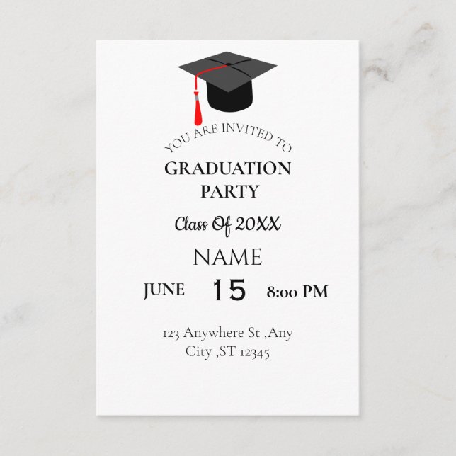 graduation party invite (Front)