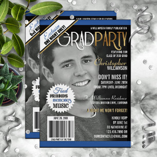 Graduation Party Magazine Cover Invitation