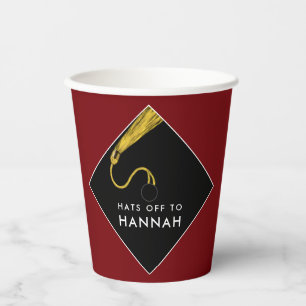 Graduation Party Maroon Paper Cups