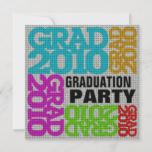 Graduation Party Multi Colours Invitation