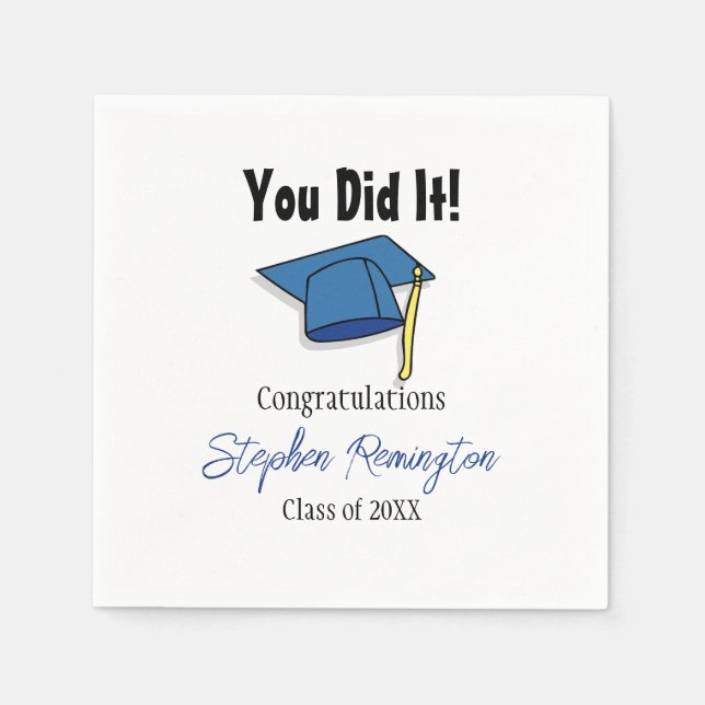 Graduation Party Napkins You Did it! (Front)