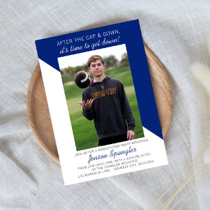 Graduation Party Open House 2025 Photo Blue Invitation
