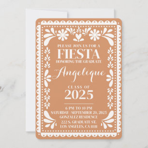Graduation Party Papel Picado Mexican Fiesta 2025 Invitation