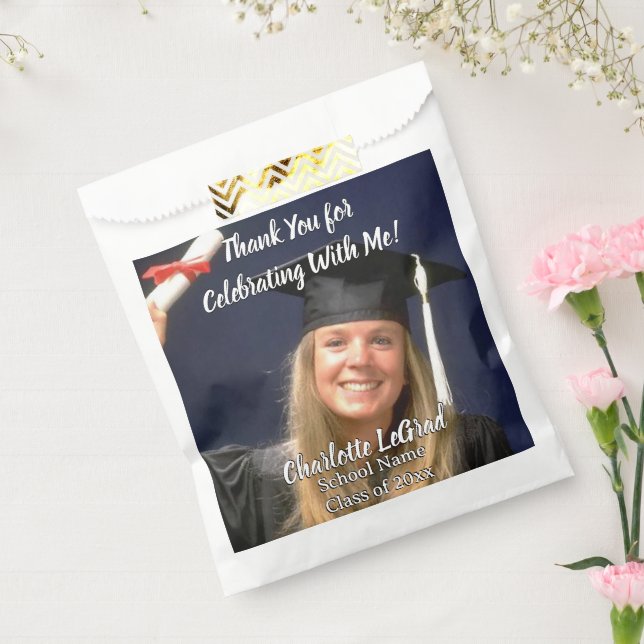 Graduation Party Personalised Photo Thank You Favour Bag (Sealed)