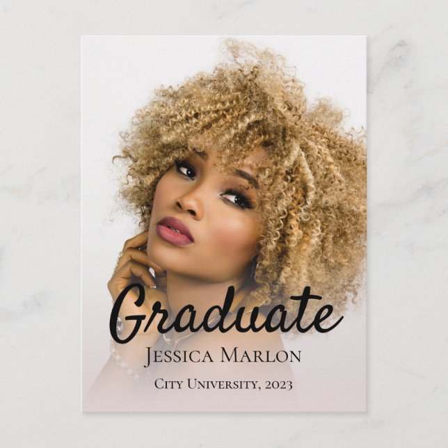 Graduation Party | Photo Casual Invitation Postcard (Front)