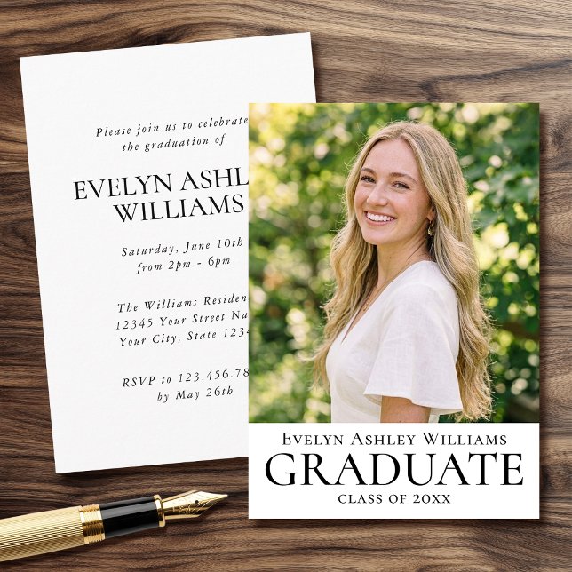 Graduation Party Photo Invitation Enclosure Card (Creator Uploaded)