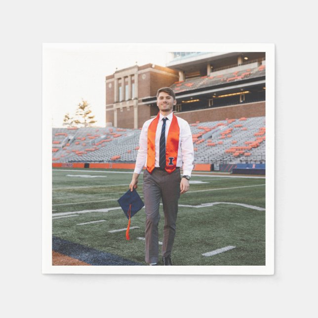 Graduation Party Photo Paper Napkin (Front)