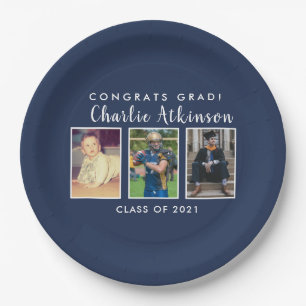 Graduation party photo plate