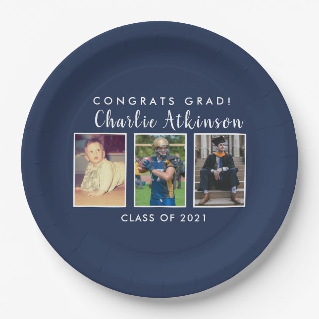 Graduation party photo plate (Front)