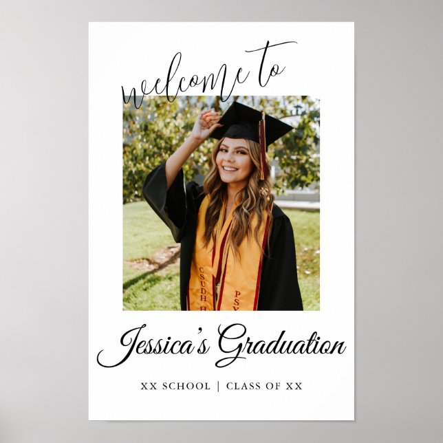 Graduation Party Photo Welcome  Poster (Front)