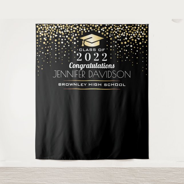 Graduation Party Photobooth backdrop Tapestry (Front)