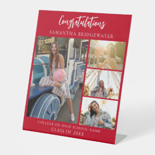 Graduation Party Photos Red Graduate 2026 Pedestal Sign