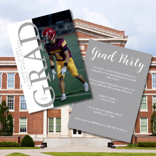Graduation Party Portrait Photo Invitation
