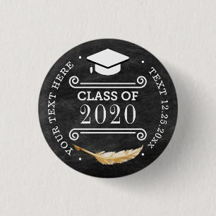Graduation Party Retro Chalkboard 3 Cm Round Badge