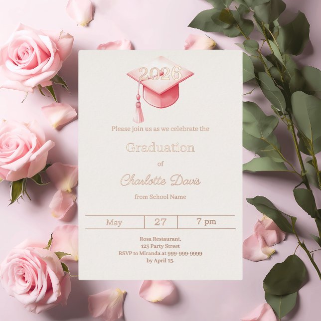 Graduation party rose gold class of 2026 luxury (Creator Uploaded)