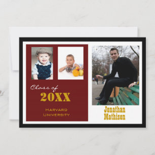 Graduation Party Rust Photo Invitation