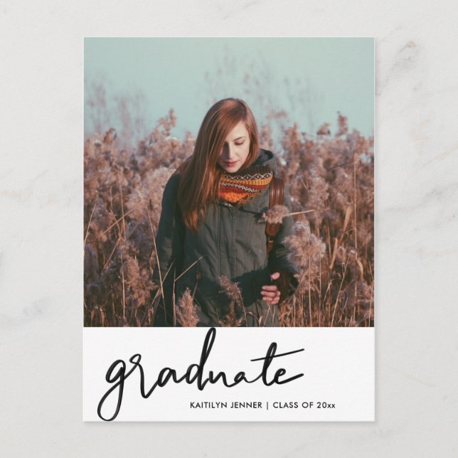 Graduation Party | Save The Date Grad Photo Postcard (Front)