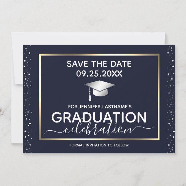 Graduation Party Save the Date Invitation (Front)
