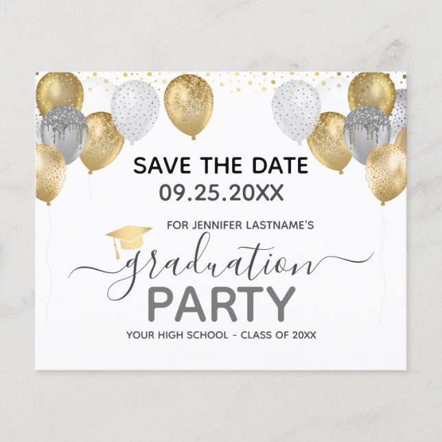 Graduation Party Save the Date Invitation (Front)